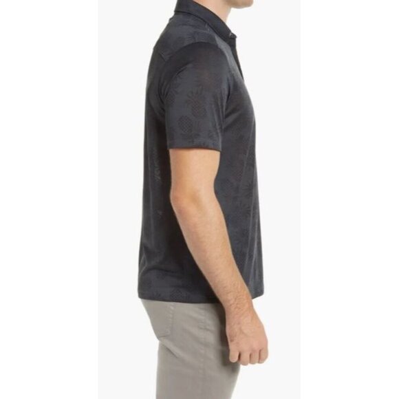 Tommy Bahama Mens Black Pineapple Short Sleeve Button Front Polo Shirt Sz L New - Picture 13 of 15